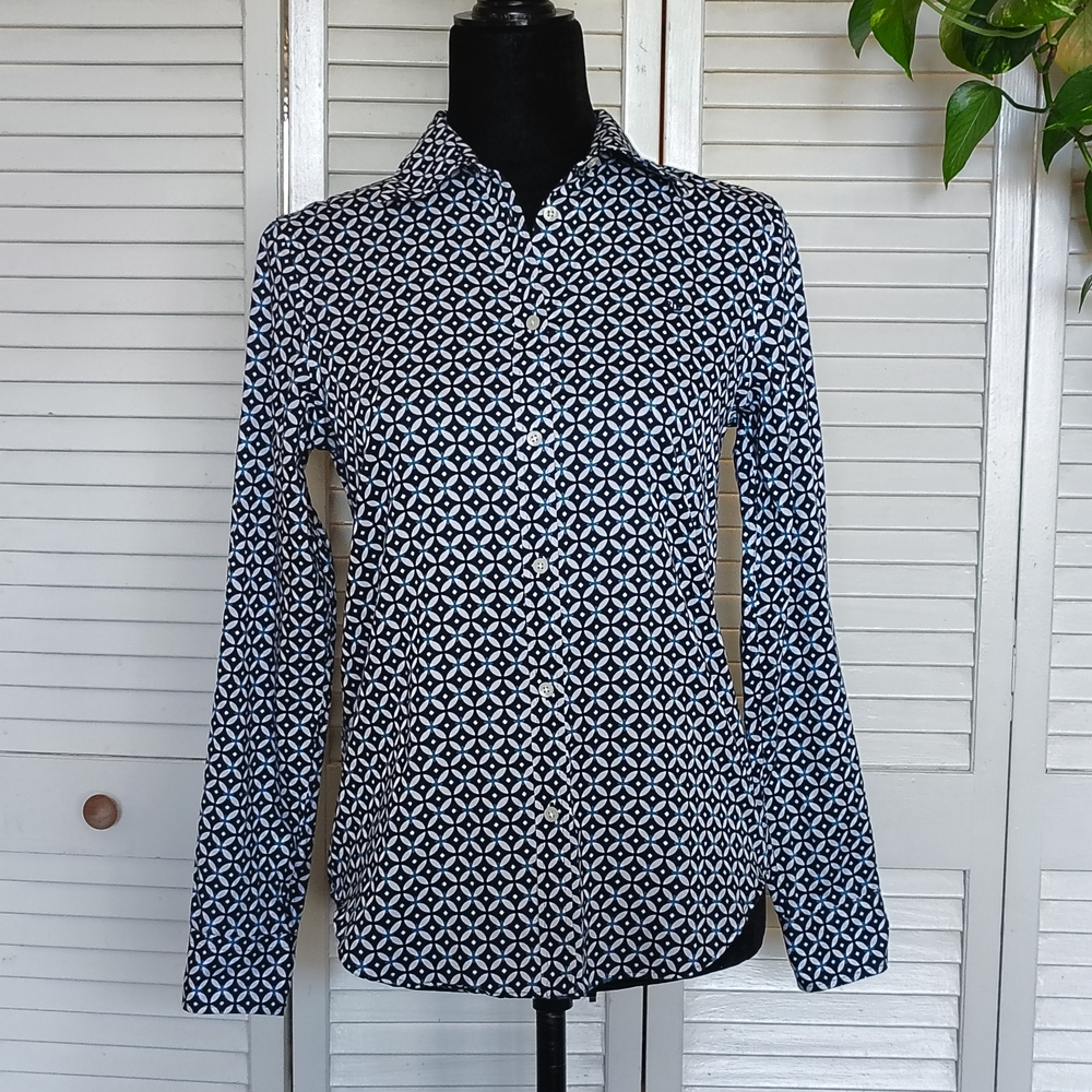 Lauren Ralph Lauren Geometric Pattern Button-Down Shirt Size XS – Like New